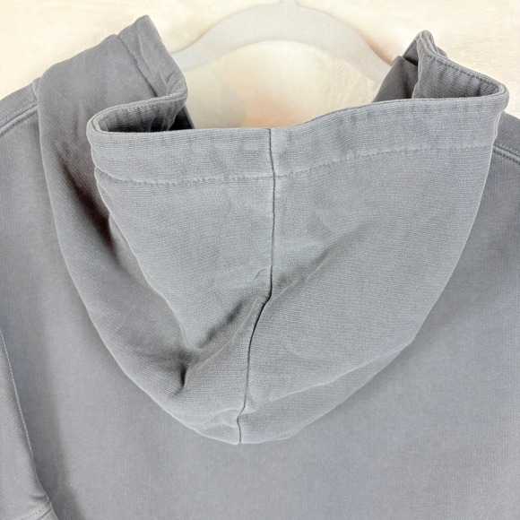 ALLSAINTS Xonda Full Zip Hoodie Women Sz Medium Gray Cotton Distressed Oversized - Picture 12 of 16